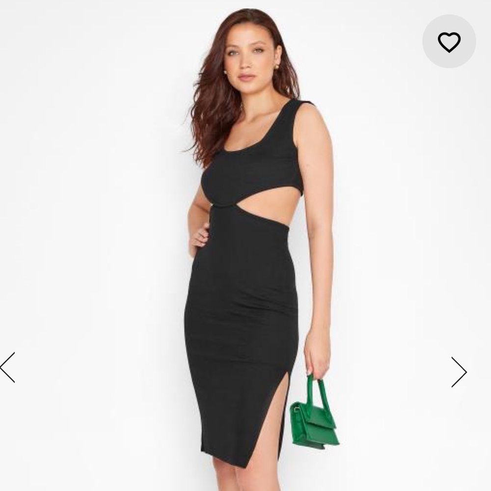 NEW - LTS Tall Black Cut Out Detail Mini Dress